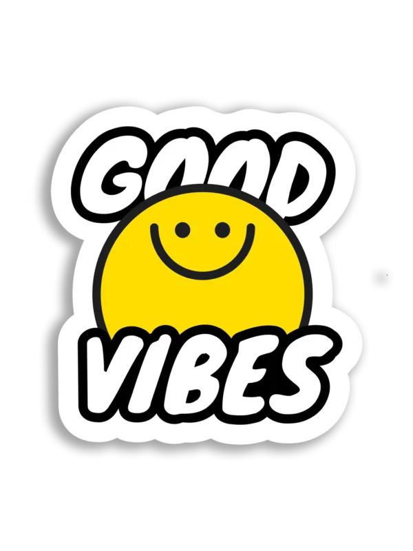 Good Vibes Only Smiley Face Sticker