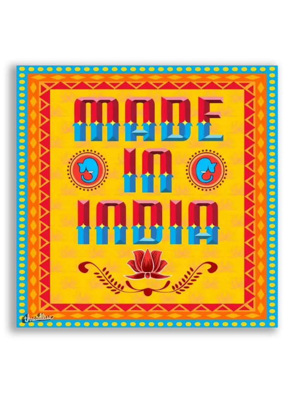 Made in India Colorful Design Sticker