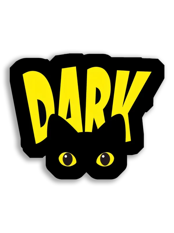 Dark Cat With Yellow Eyes Sticker