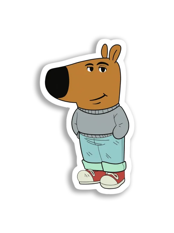 Cool Cartoon Animal in Red Shoes Sticker