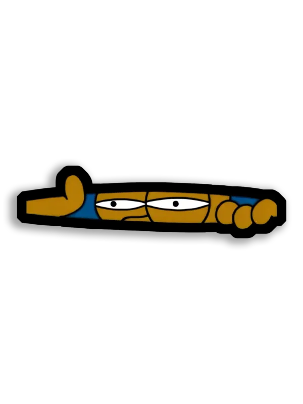 Peeking Cheese Looking Suspicious Sticker