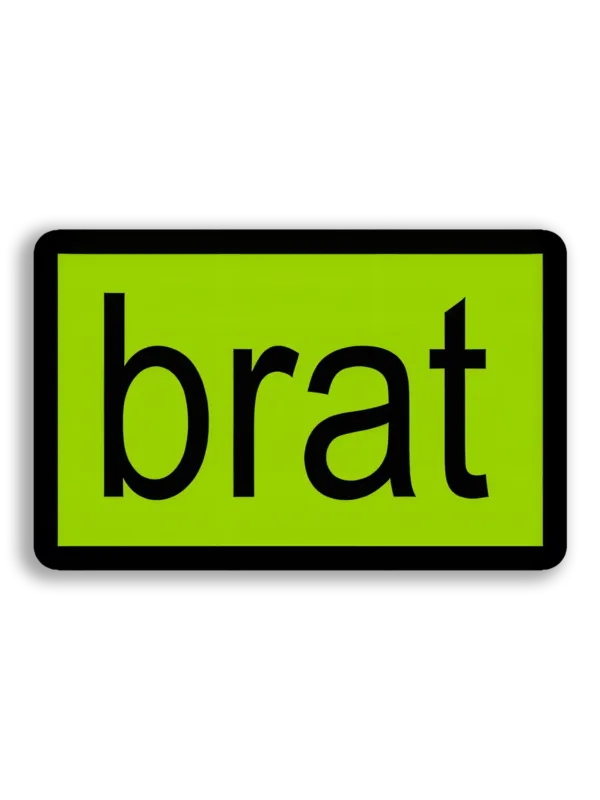 Brat in a Lime Green Box Sticker
