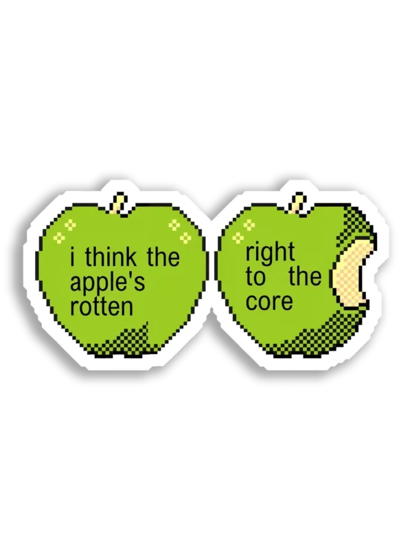 Rotten Apple Right to the Core Sticker