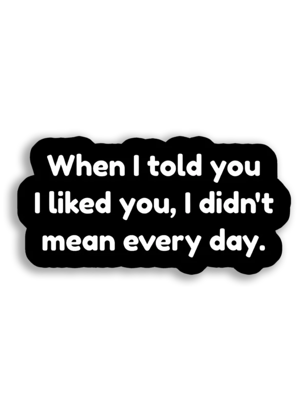 I Liked You, Not Every Day Sticker