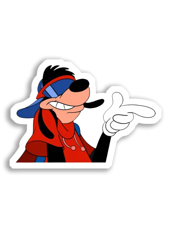 Max Goof Points His Finger Sticker