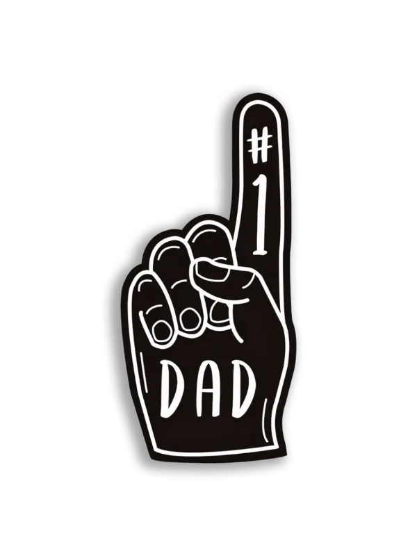 #1 Dad Foam Finger Sticker