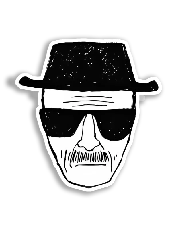 Heisenberg With His Hat and Glasses Sticker