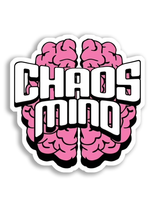 Chaos Mind A Pink Brain Meme Sticker