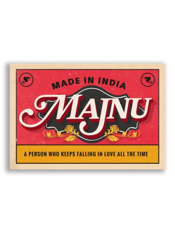 Made in India Majnu Keeps Falling in Love Sticker