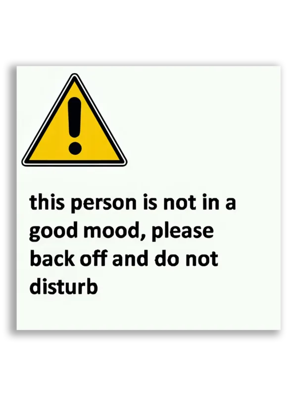 This Person Is Not in a Good Mood Sticker