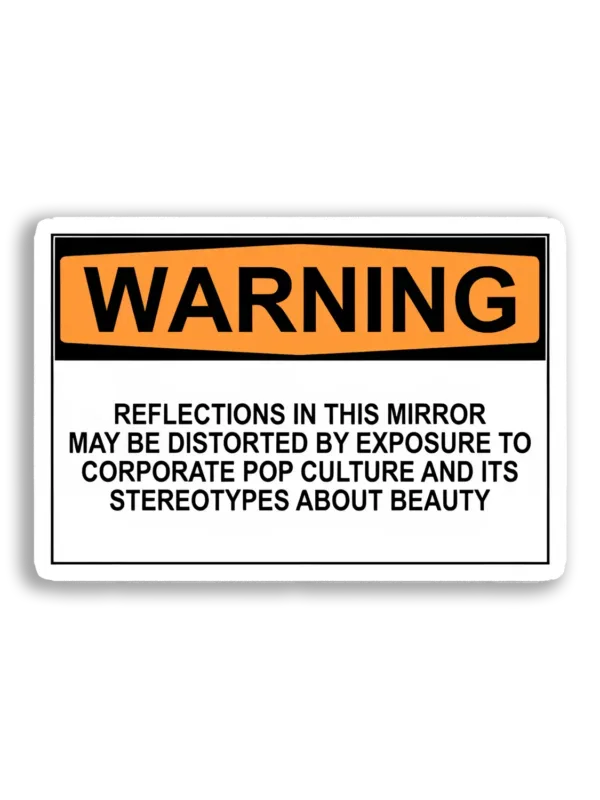 Warning Reflections May Be Distorted Sticker