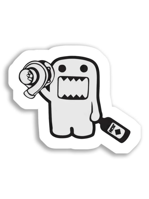 Domo-Kun With NOS Bottle Sticker