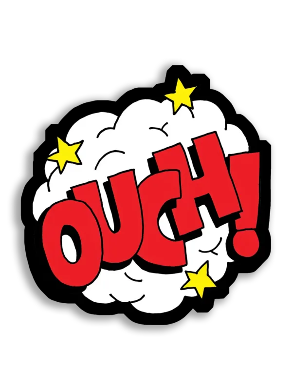 Ouch! Comic Book Exclamation Sticker