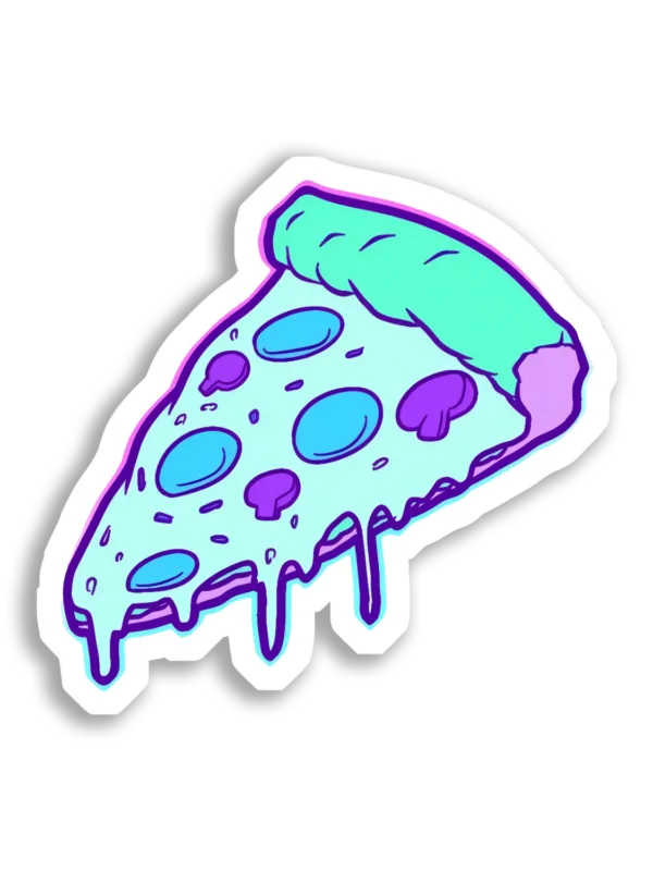 Gooey Dripping Slice of Pizza Sticker