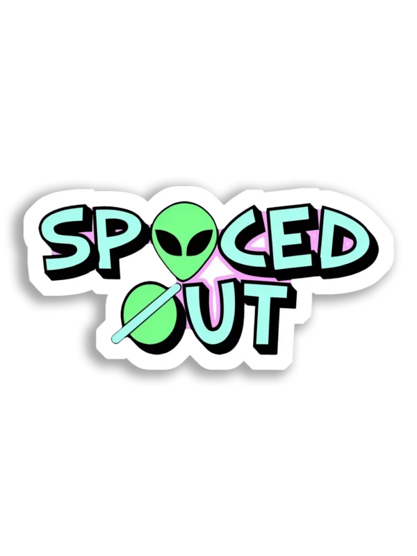 Spoced Out Alien Sticker