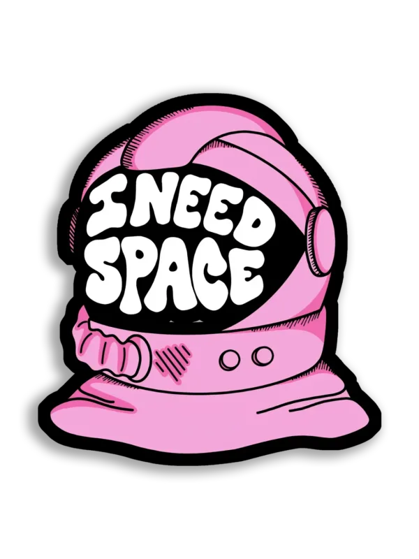 I Need Space Astronaut Helmet Sticker