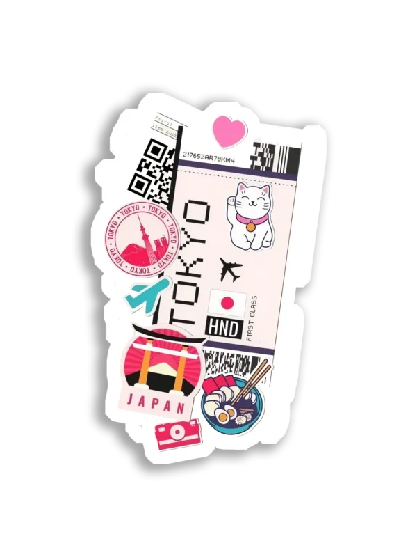 First Class Trip to Tokyo, Japan Sticker
