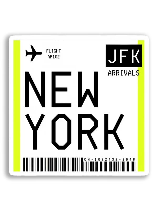 JFK Arrivals in New York Sticker