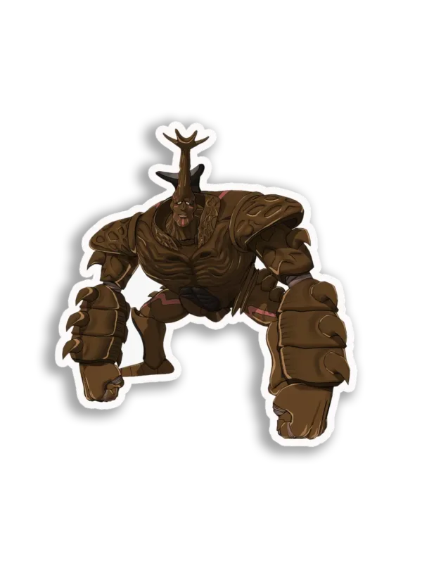 Wooden Antler Golem Sticker