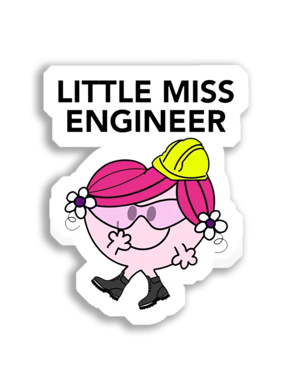 Little Miss Engineer Sticker