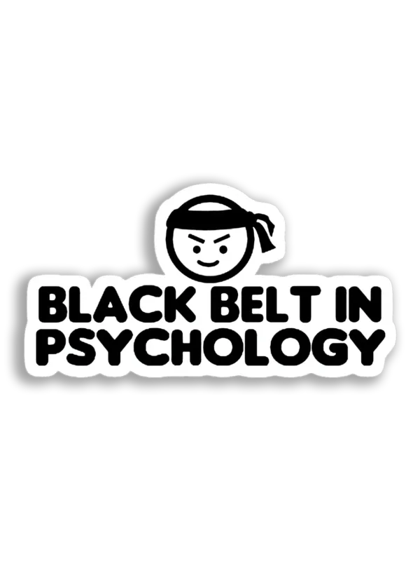 Black Belt in Psychology Sticker