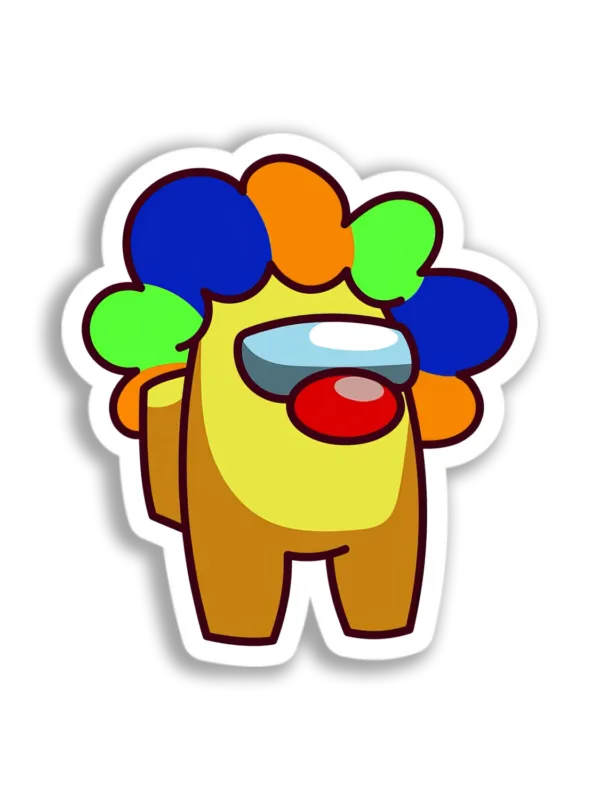 Clown Among Us Crewmate Sticker