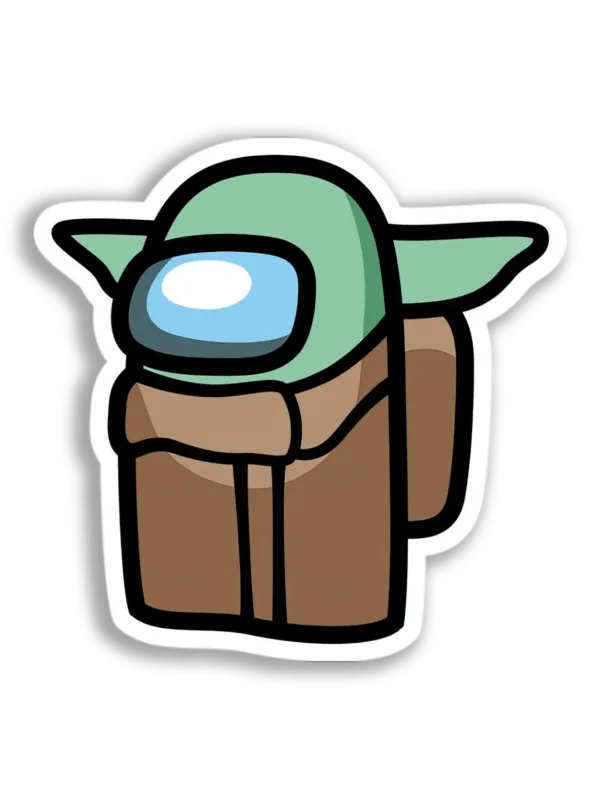 Among Us Yoda Crewmate Sticker