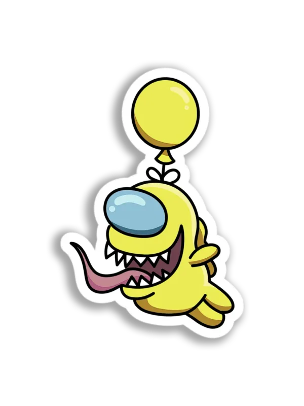 Yellow Among Us Impostor Sticker