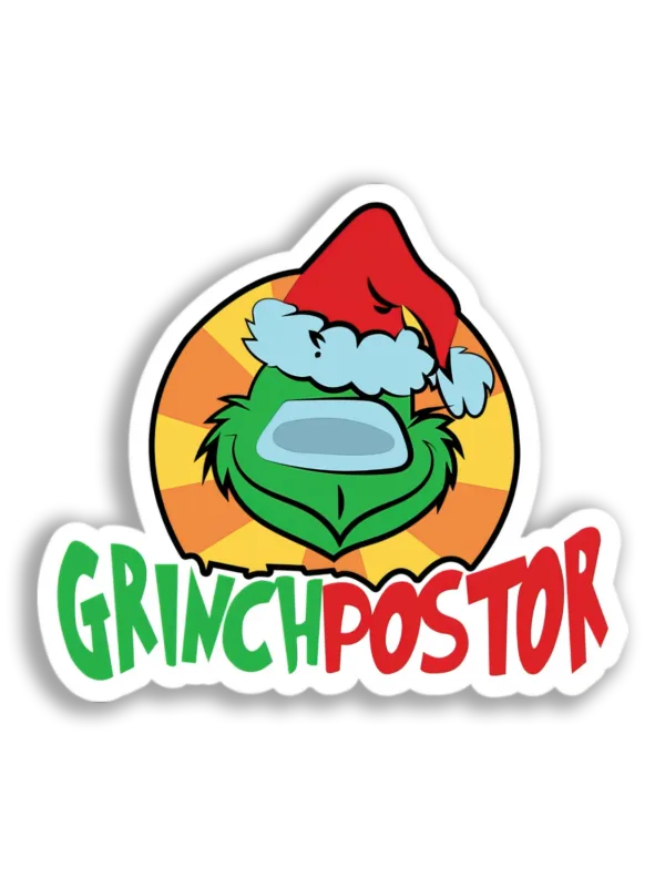 Grinch Postor Face Sticker