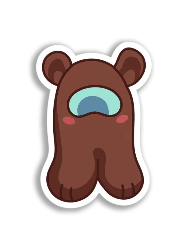 One-Eyed Bear Cub Sticker