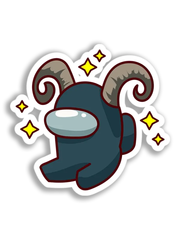 Among Us Ram Head Sticker