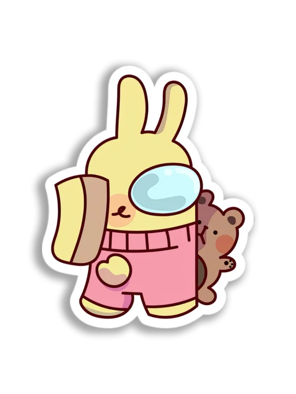 Bunny Among Us Crewmate Sticker