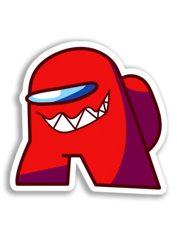 Red Among Us Impostor Sticker