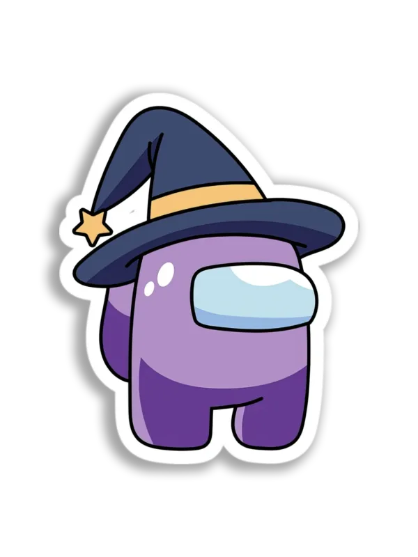 Purple Among Us Witch Sticker