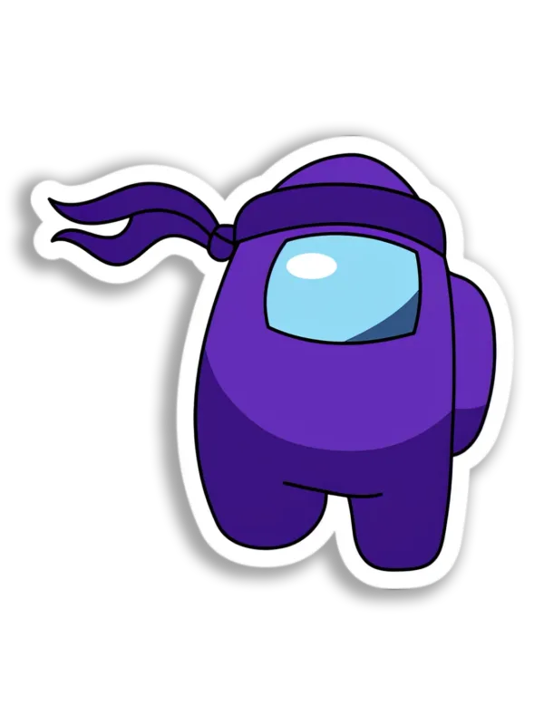 Purple Among Us Ninja Sticker