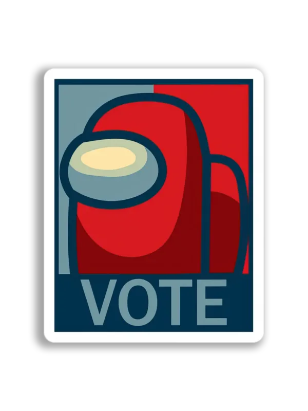 Among Us Vote Poster Sticker