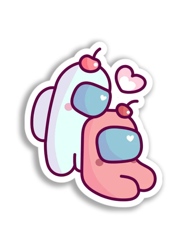 Cute Among Us Couple Sticker
