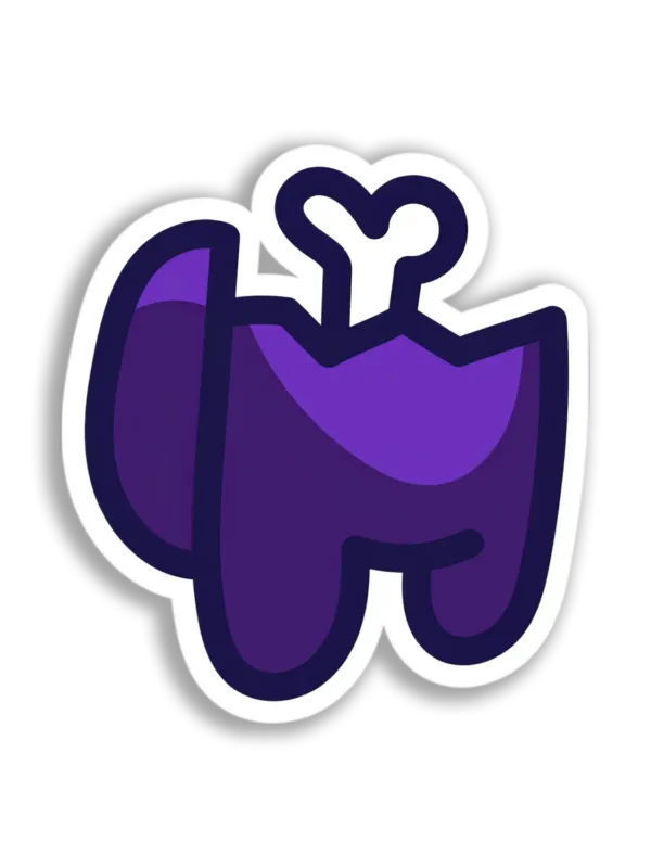 Purple Among Us Crewmate Sticker