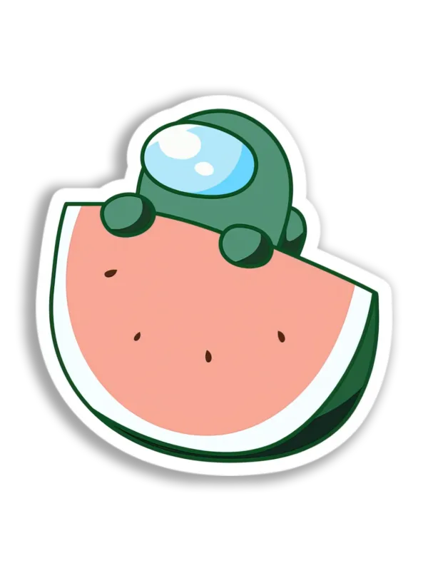 Among Us Watermelon Slice Sticker