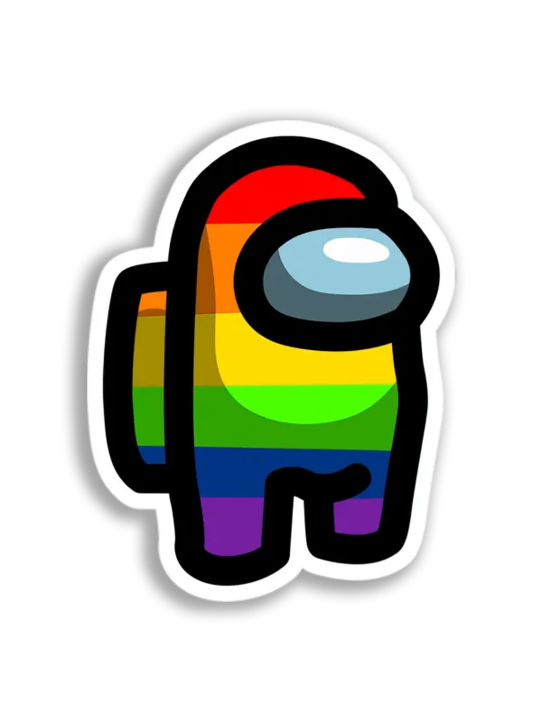 Rainbow Among Us Crewmate Sticker