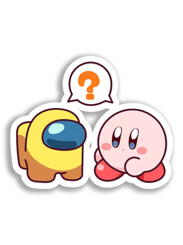 Among Us and Kirby Sticker