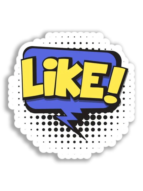 Comic Book Like! Sticker