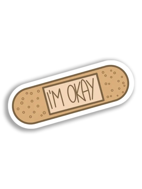 I'm Okay Bandage Sticker
