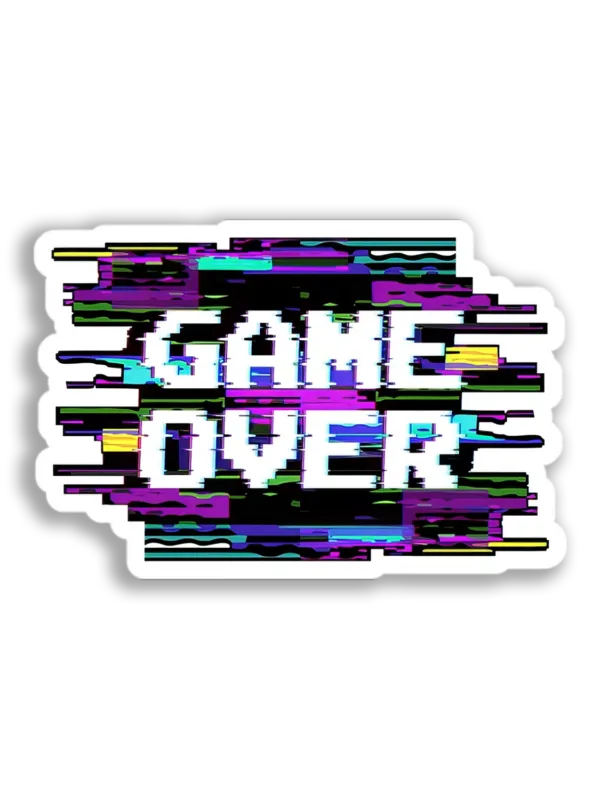 Glitched Game Over Sticker