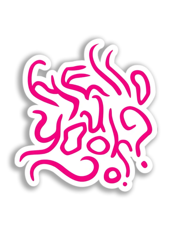 Pink Word Art Sticker