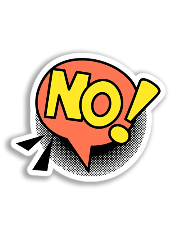 Comic Book No! Sticker