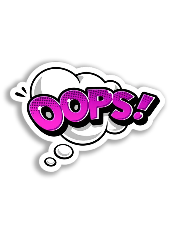 Oops! Comic Speech Bubble Sticker