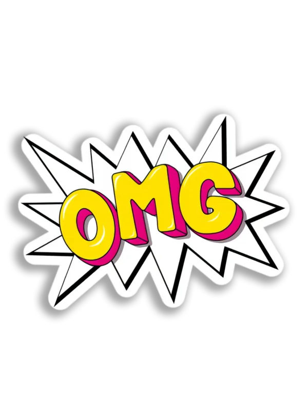 OMG Comic Burst Sticker