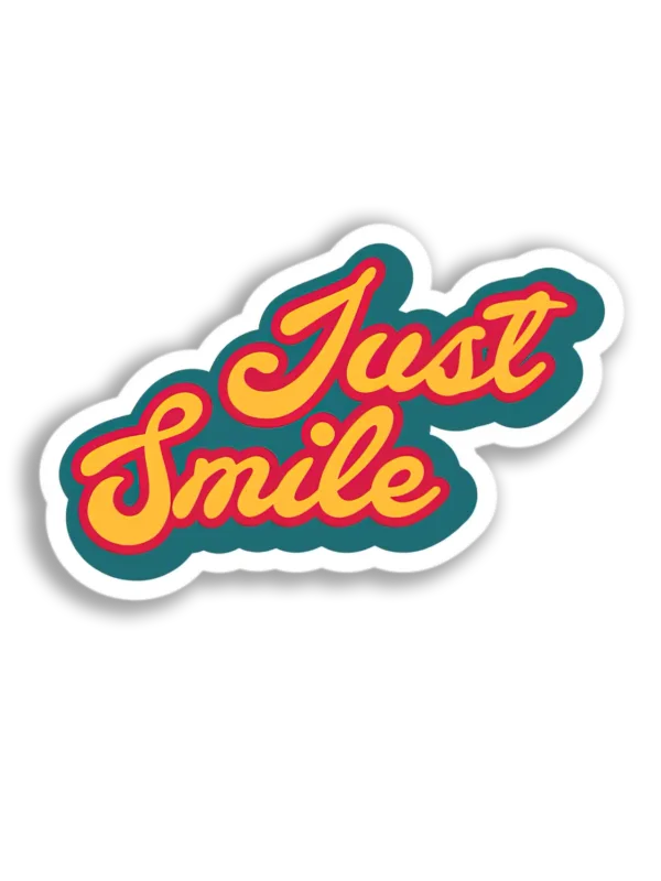 Just Smile Graphic Sticker