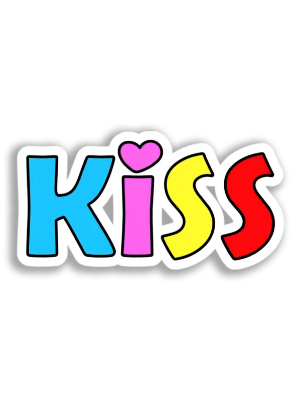 Colorful Kiss Graphic Sticker
